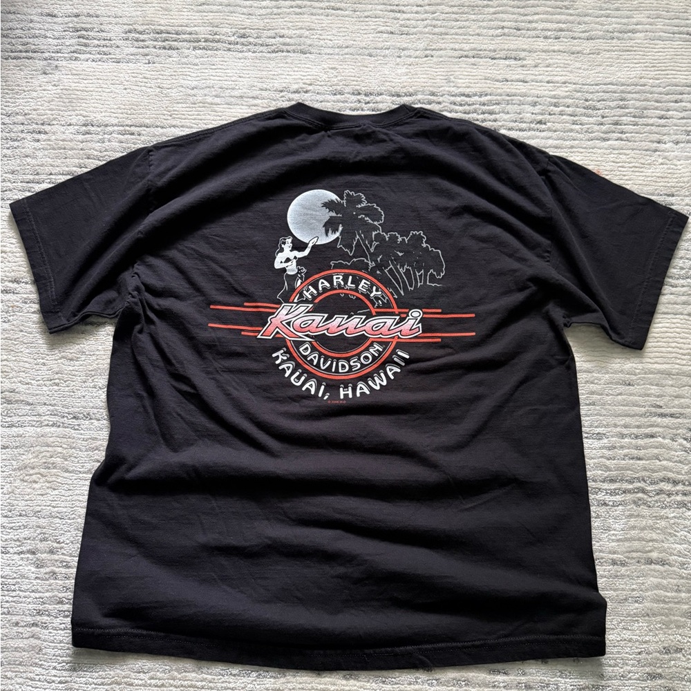 Harley Davidson Kauai Hawaii Black Tee